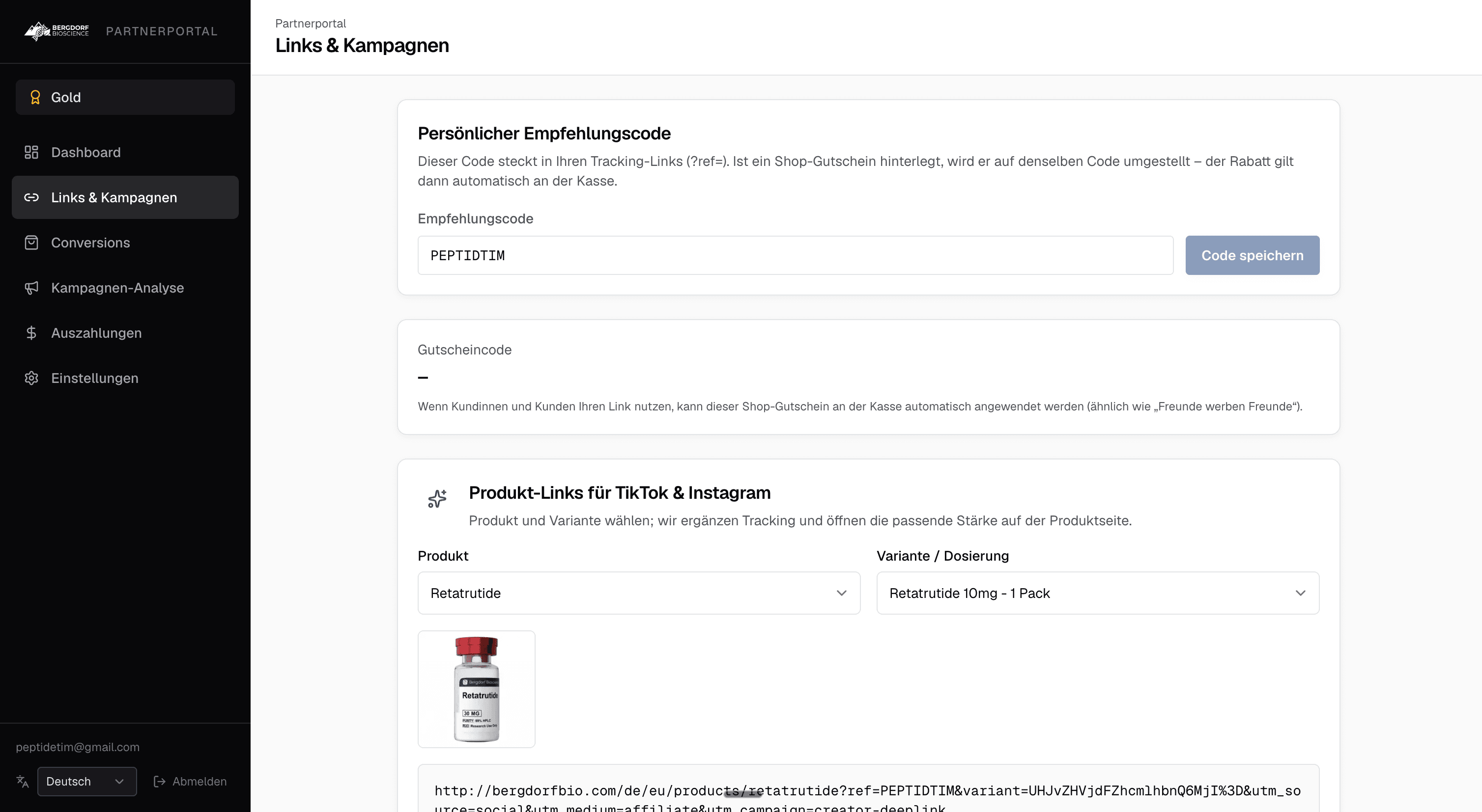 Partner-Dashboard: UTM-Links und Kampagnen-Tracking