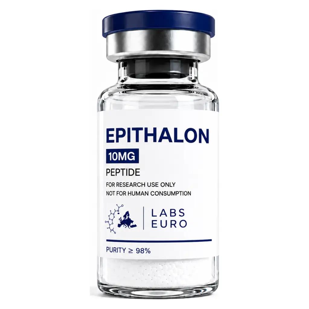 Epithalon: Illustrative labelled single vial; the kit contains ten unlabelled vials