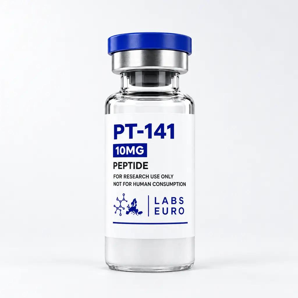 PT-141: Illustrative labelled single vial; the kit contains ten unlabelled vials