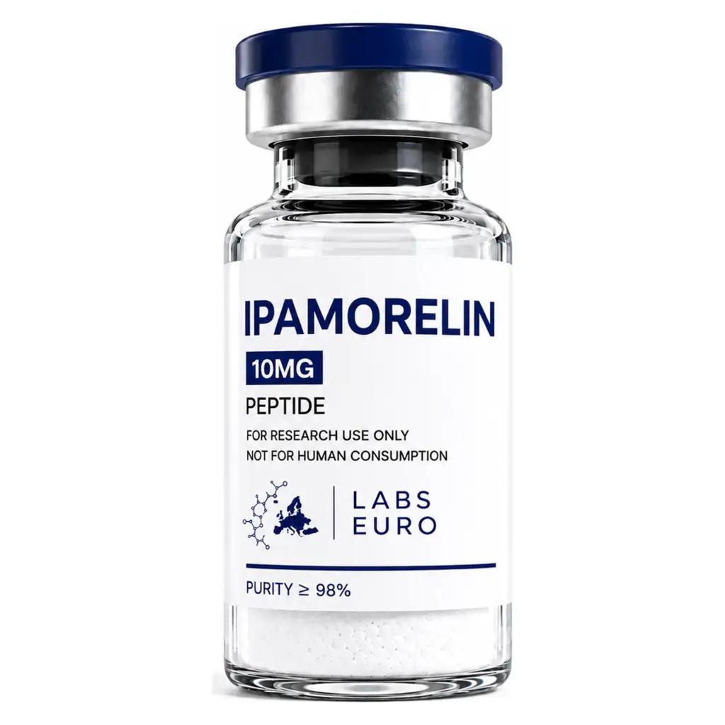 Ipamorelin: Illustrative labelled single vial; the kit contains ten unlabelled vials