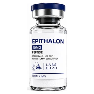 Epithalon: Illustrative labelled single vial; the kit contains ten unlabelled vials
